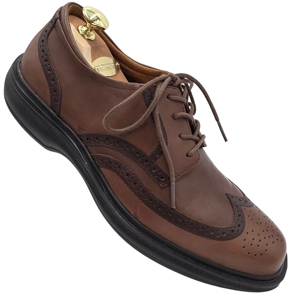 Dr. Comfort Wing 8329 Brown Leather Wingtip Derby Mens 9M Diabetic Dress Shoes - Picture 10 of 15